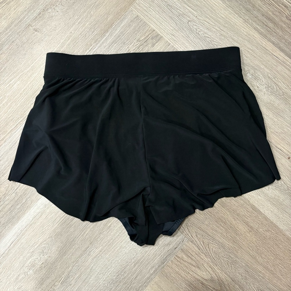 TrimShaper Women's Standard Drape Control Short Swim Bottom Black - Picture 2 of 5